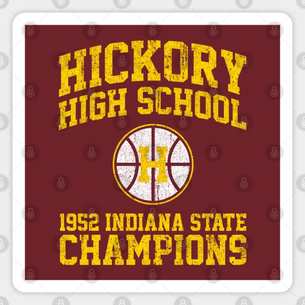 Hickory High School 1952 State Basketball Champions Magnet by huckblade